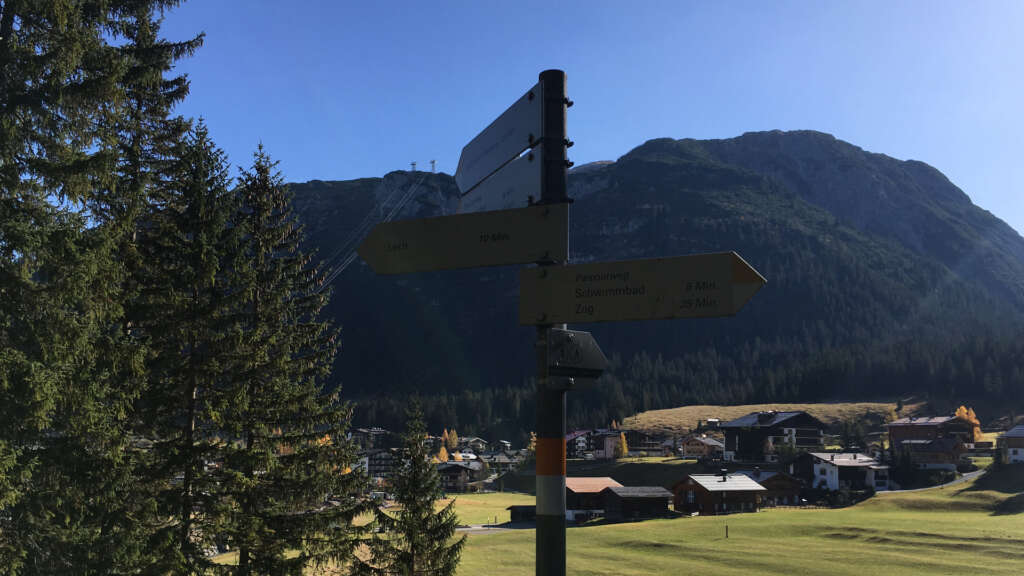 Ortsende Von Lech Am Arlberg